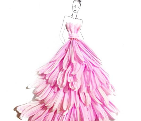 天才花卉服装设计师用花瓣呈现的婚纱礼服(3)