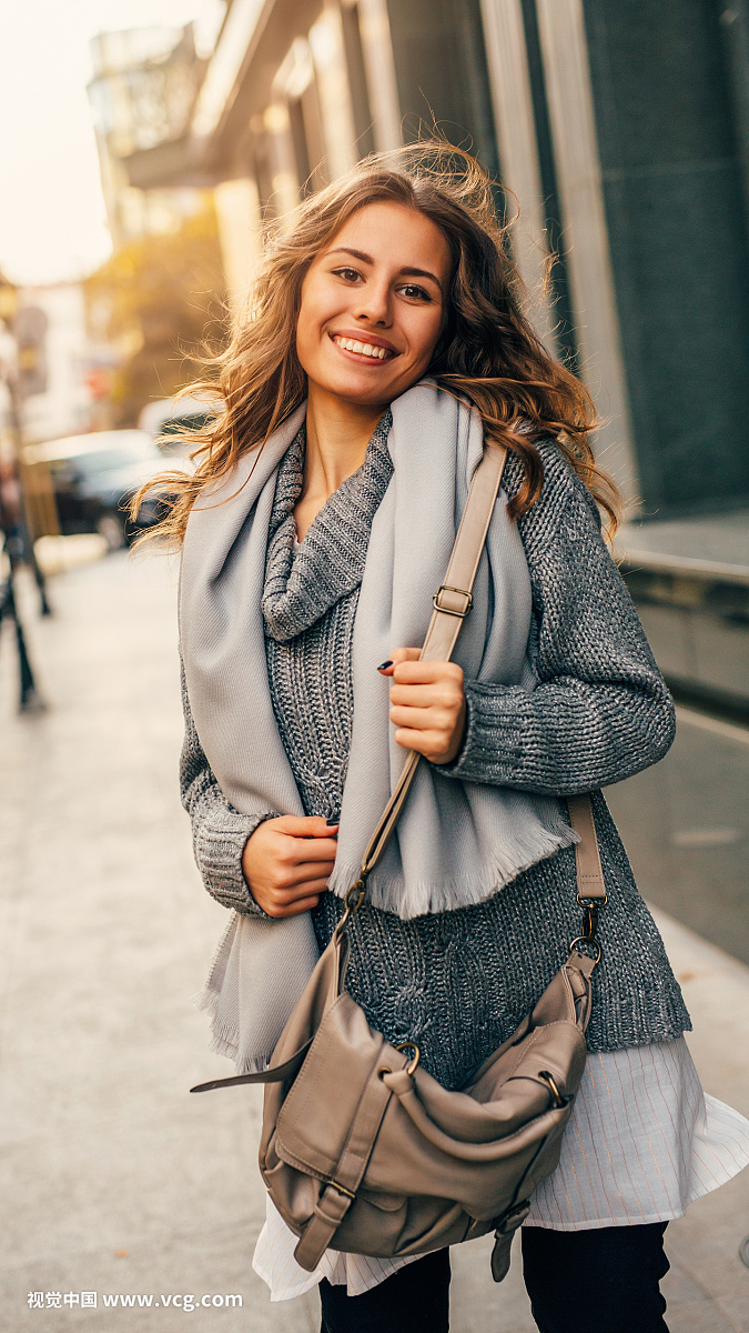 Beautiful woman in the city